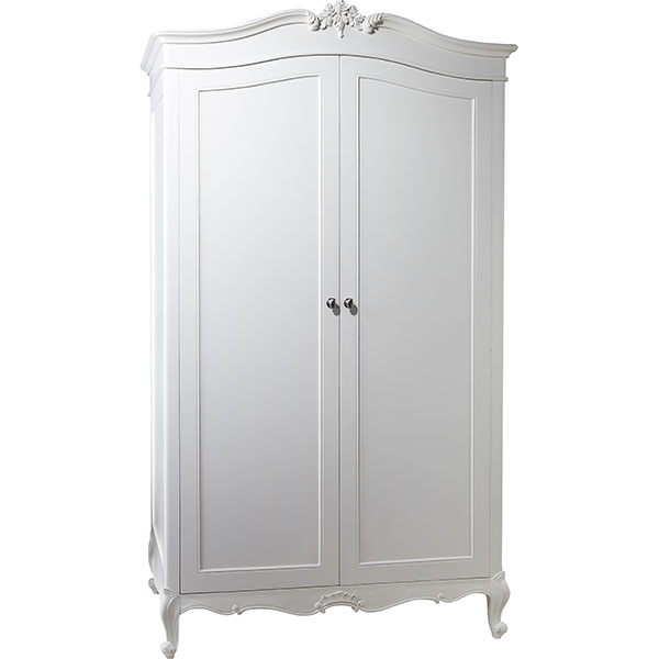 Harvest Direct Chateau vanilla White 2 Door Wardrobe / Armoire