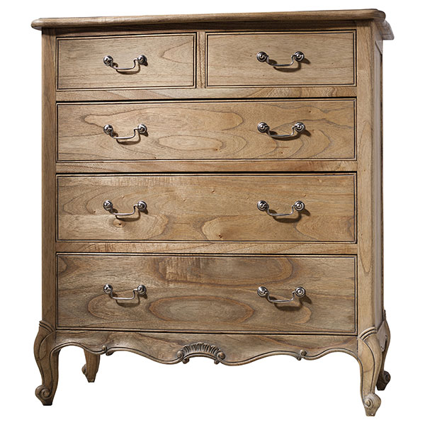 Harvest Direct Chateau weathered 5 Drawer Chest of Drawers