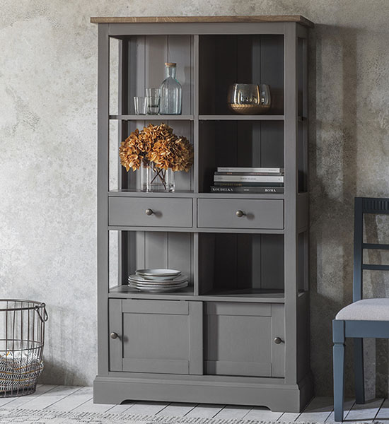 Harvest Direct Marlowe Grey Bookcase