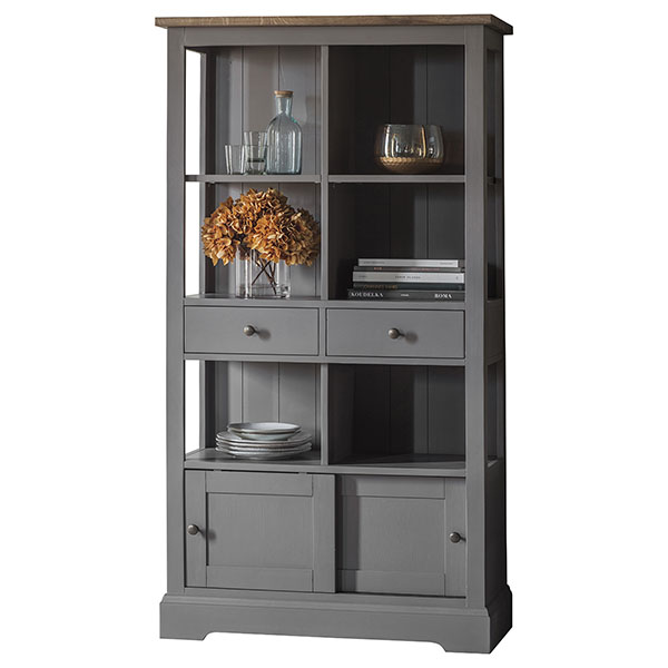 Harvest Direct Marlowe Grey Bookcase