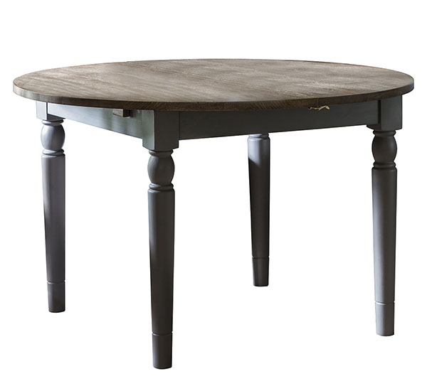Harvest Direct Marlowe Grey Round Extending  Dining Table