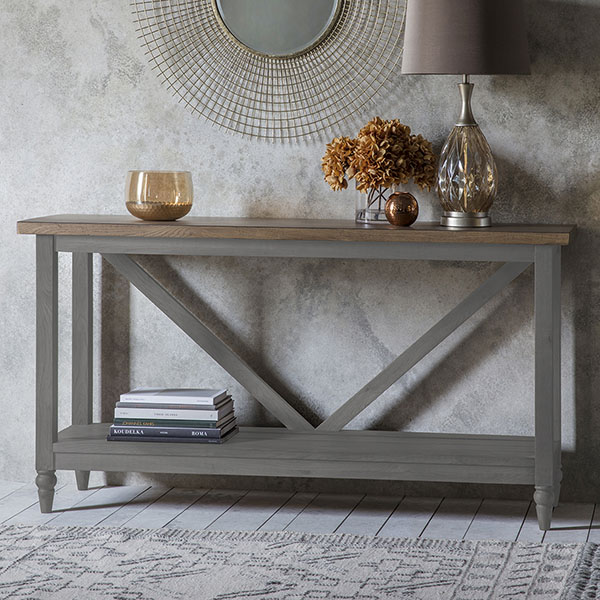 Harvest Direct Marlowe Grey Trestle Table