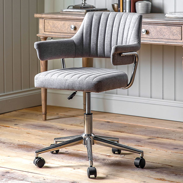 Harvest Direct Mull Grey Swivel Chair