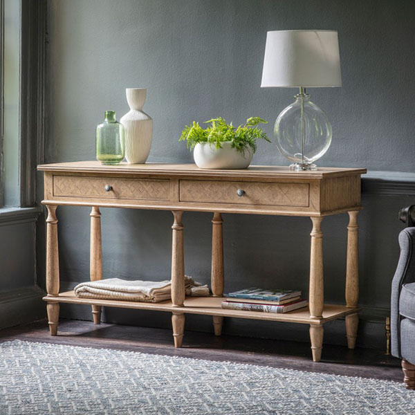 Harvest Direct St Vincent 2 Drawer Console Table