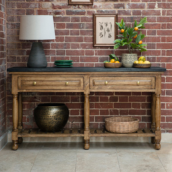 Harvest Direct Upminster 2 Drawer Console Table / Hall Table