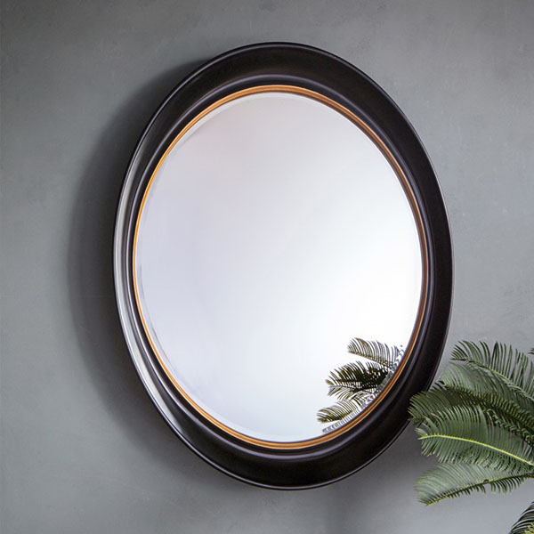 Harvest Direct Black and Gold Sparling Wall Mirror