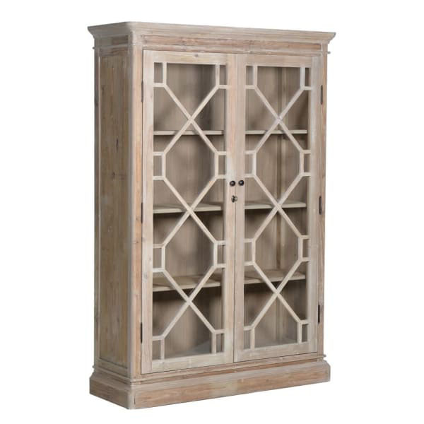 Bourton Reclaimed Pine Library Display Cabinet