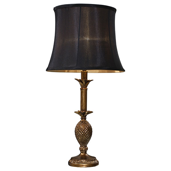 Gallery Direct Martino Table Lamp with Black Drum Shade