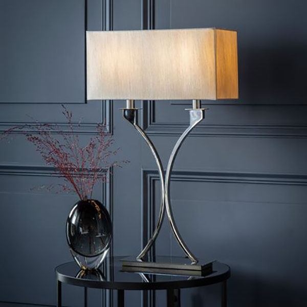 Gallery Direct Vienna Table Lamp with Beige Shade
