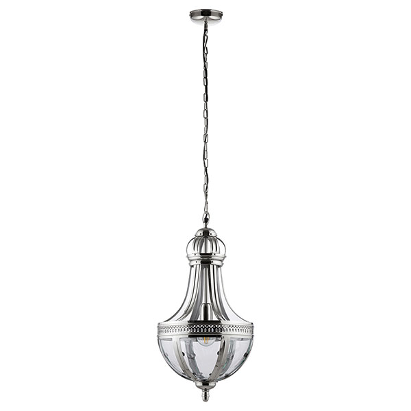 Gallery Direct Vienna Large Silver Ceiling Pendant Light