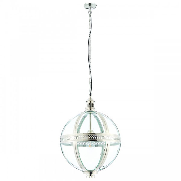 allery Direct Vienna Small Silver Round Ceiling Pendant Light