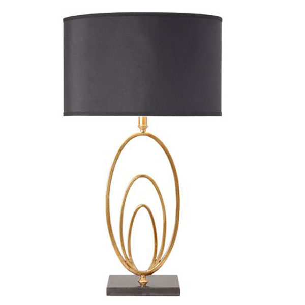 Gallery Direct Vilana Table Lamp with Black Shade