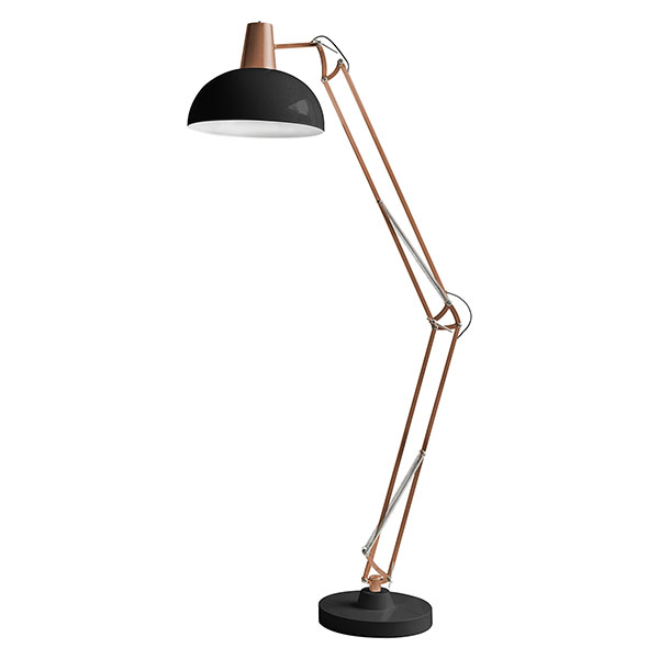 Gallery Direct Watson Bronze and Black Floor Standing Lamp