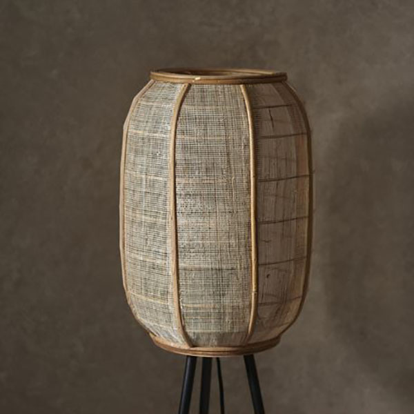 Gallery Direct Zaire Floor Standing Lamp - Close up image of the handmade lamp shade