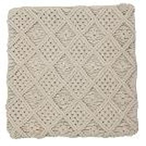Tetrad Large Square Macrame Crochet Scatter Cushion