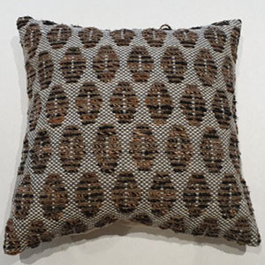 Tetrad Medium Square Grey with Brown Oval Shapes Scatter Cushion