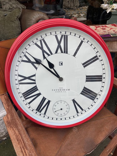 Gallery Direct Concord Red Wall Clock on display in our Southport showrooms
