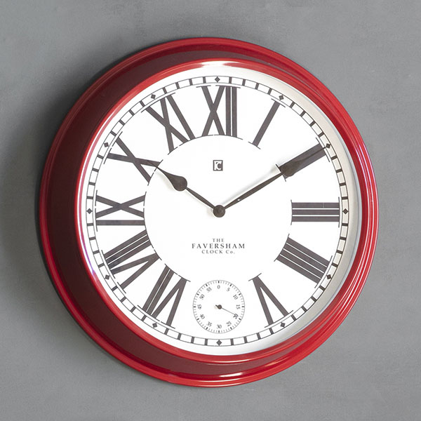 Gallery Direct Concord Red Wall Clock